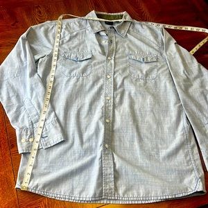 Medium, blue, Burnside, long sleeve shirt